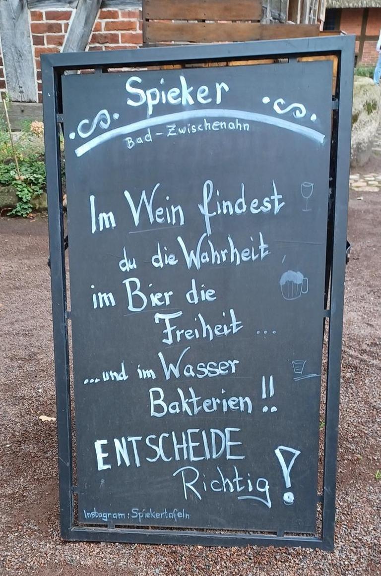 Schild mit Spruch