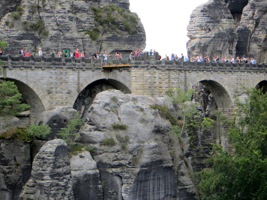Blick von der Felsenburg auf die Bastei