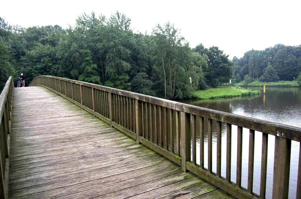 Holzbrücke über den Ems-Altarm Roheide Ost